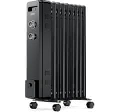 Oljni radiator 2000W električni radiator 9 reber termostat črne barve