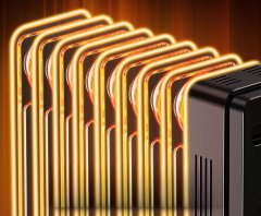 Oljni radiator 2000W električni radiator 9 reber termostat črne barve