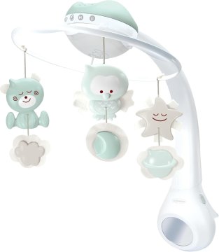 B-Kids Infantino Karuzela Elektroniczna z Projektorem i Lampką 3w1 Zielona