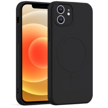 GS Silikonski ovitek Mag Cover za iPhone 12 Mini, črne barve