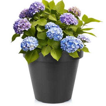 Vilde Doniczka ogrodowa plastikowa czarna okrągła 39 cm