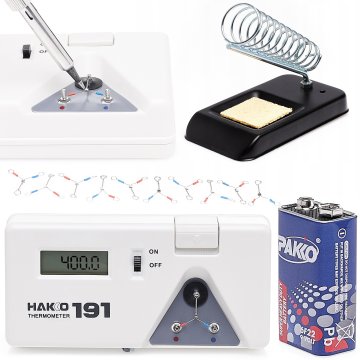 Miernik temperatury grotu Hakko 191 + Podstawka Uniwersalna na Lutownicę