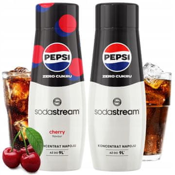 Koncentraty do Saturatora SodaStream: Pepsi MAX Wiśnia Cherry + Pepsi Max