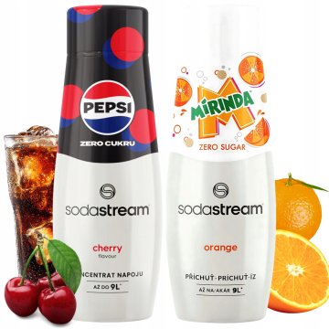 Koncentraty do Saturatora SodaStream: Pepsi MAX Cherry + Mirinda Zero