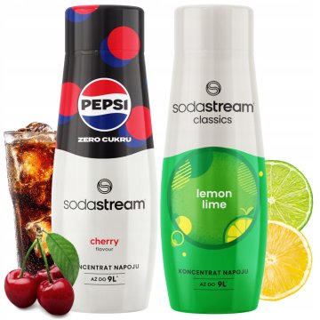 Koncentraty do Saturatora SodaStream: Pepsi MAX Cherry + Cytryna Limonka