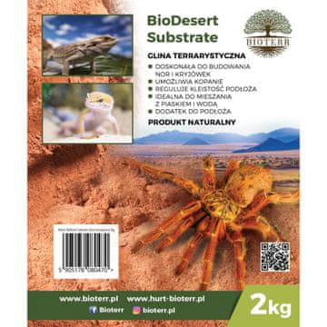 BIO Rdeča terarijska glina | BioBase - Puščavska glina (rdeča) 2 kg