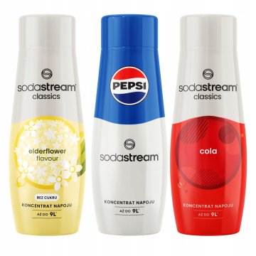 3 sirupi za Sodastream bezeg brez sladkorja brez sode Stream + Pepsi + Cola