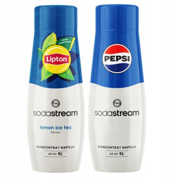 2 sirupa za vodo Sodastream, ledeni čaj z limono + Pepsi za avtomat za gazirane pijače