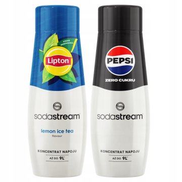 2 Syropy do wody Sodastream Herbata Lemon Ice Tea + Pepsi Max do Saturatora