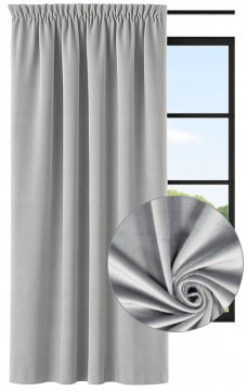 ŽAMETNA zavesa 140x180 Dolge zavese, barve zaves, ŽAMETNE zavese, siva
