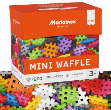 MARIOINEX mini vaflji 200 kosov ustvarjalnih gradbenih kock 3+, 3,5 x 3,5 cm