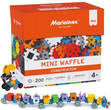 MARIOINEX Mini KONSTRUKTOR za vaflje 200 kosov kreativnih kock 4+, 3,5 x 3,5 cm