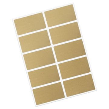 Nalepke za praskanje PRAVOKOTNE 42x23mm ZLATE x10