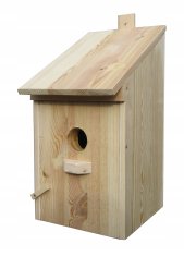Velika lesena gnezdilnica za škorce BL12, surova, 42x22x22 cm
