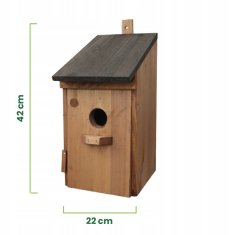 Velika lesena gnezdilnica za škorce BL12 palisander 42x22x22 Izdelek PL