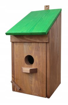 Velika lesena gnezdilnica za škorce BL12 zelena 42x22x22 cm Izdelek PL