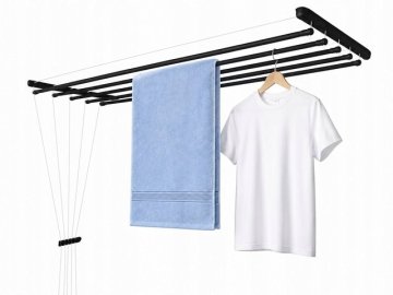STROPNI SUŠILNIK ZA KOPALNICO IN BALKON 100 cm 5 pr. ČRNEGA OBLIKOVALCA