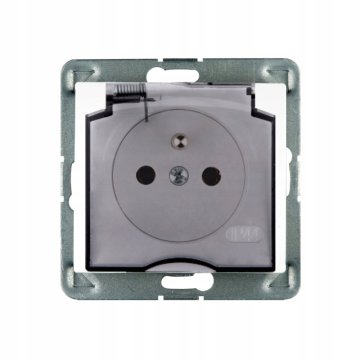 Polmark SIGMA (bela) Enojna hermetična vtičnica z/brez okvirja GPH-1DZ/m