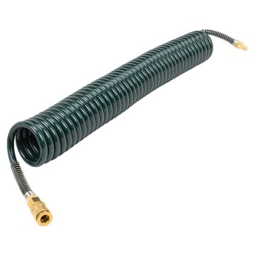 ROCKFORCE 10 m poliuretanska spiralna pnevmatska cev do 15 barov s hitrimi priključki 1/4"