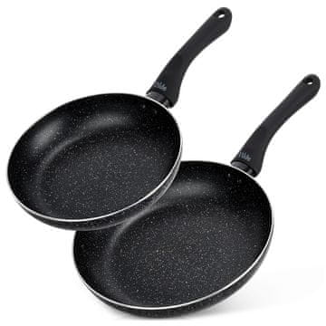 Vilde Zestaw patelni granitowych BLACK LINE 20 / 24 cm 2 szt.