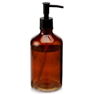 Excellent Houseware Dozownik do mydła szklany brązowy 500 ml