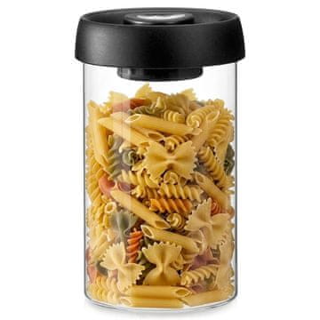 Excellent Houseware Pojemnik na produkty sypkie szklany z pokrywką próżniowy 800 ml