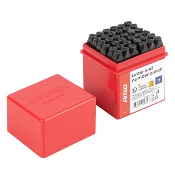 AMIO Zestaw punktorów alfanumerycznych 6mm 1/4" 36el. -04935