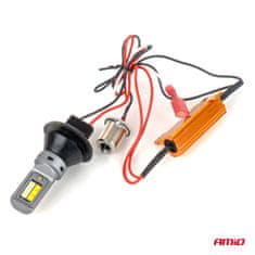 AMIO 2 v 1 LED dnevne luči + smerniki DRL CANBUS 1156 3535 12SMD 12V 24V -05005