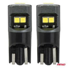 AMIO 05010 - LED T10 CANBUS 6 SMD 2020, bela, 12/24 V