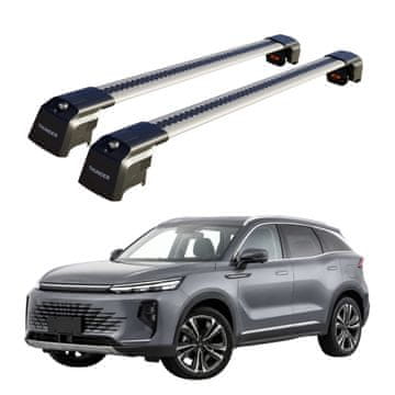 Bagażnik dachowy Thunder BAIC BEIJING 7 od 2023 reling zintegrowany srebrny