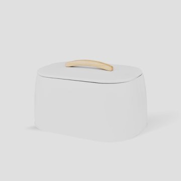 MAESTRO Elegantna, bela škatla za kruh z zgornjim zapiranjem | MR-1675-WHITE