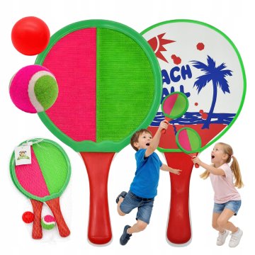 Zestaw do gry w rakietki i paletki 2w1 Catch Ball łapacz na rzepy z dwoma piłkami
