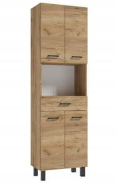 Deftrans Słupek łazienkowy stojący modny i praktyczny dąb craft złoty 50x169cm Mea