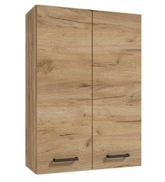 Deftrans Szafka łazienkowa wisząca dąb craft złoty 50x71cm Mea