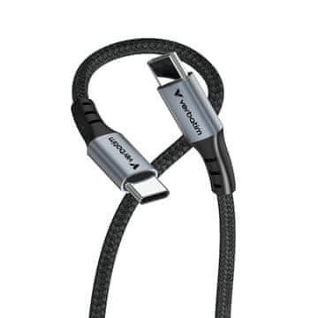 Verbatim 31845 Sync & Charge Cable USB-C to USB-C 60W 480Mbps 120cm, Grey/Black