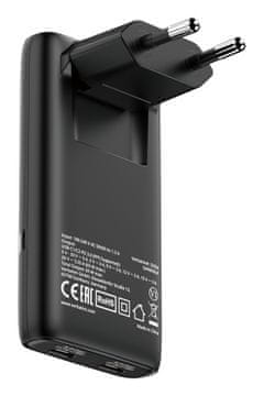 Verbatim 32354 Fold 'n' Go GaN Charger 65W 2-Port, USB-C, EU Plug, Black
