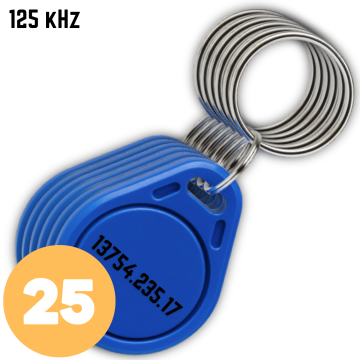 TAG-2 RFID 125 kHz UNIQUE obesek za dostop, 25 kosov