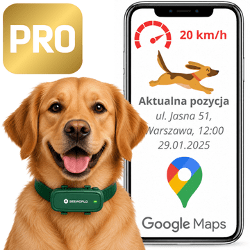 EE GPS sledilnik za pse, mačke in živali P5 PRO 4G CoolPet s SIM kartico za 12 mesecev