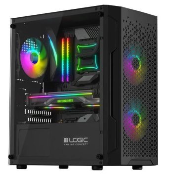 LOGIC ARAMIS ARGB mATX/mITX Mini USB 3.0 črno ohišje brez napajalnika