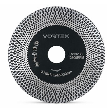 VORTEX 125 mm diamantno rezilo za rezanje pod kotom 45 stopinj, kamnita keramika, poševno rezanje ploščic, posnemanje robov
