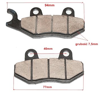 ZAVORNE PLOŠČICE SCOOTER 4T 2T gy6 romet quest kingway Barton Junak Baotian