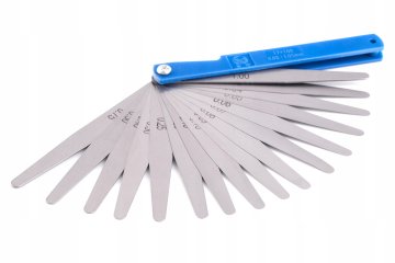 Merilnik zračnosti ventilov motornih koles 0,02-1,00 mm, 17 rezil