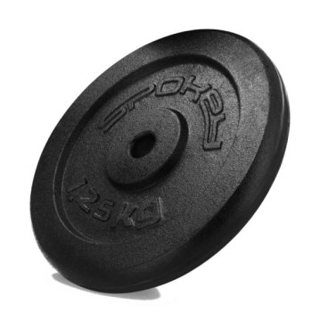Spokey Utež Sinis iz litega železa 1,25 kg črne barve