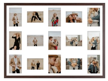 Ramka na 15 zdjęć Hekla 60x80x15 MDF galeria brązowy 1szt.