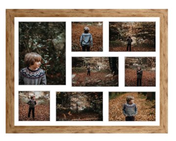 Ramka na 8 zdjęć Hekla 40x50x8 MDF galeria zdjęć naturalny 1szt.