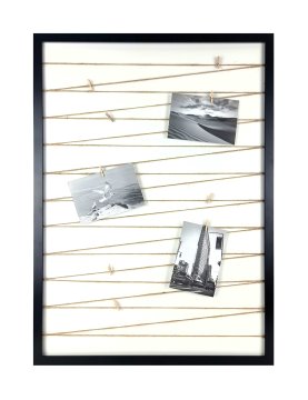 Galeria na zdjęcia Fotogaleria sznurkowa ramka ze sznurkami 50x70 czarna
