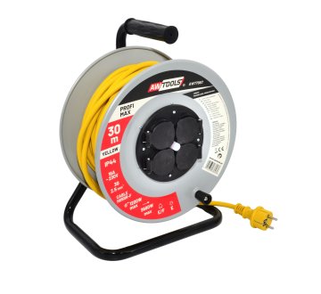 awtools Przedłużacz bębnowy metalowy 25 m 3x2,5 mm2 IP44