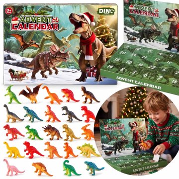 sarcia.eu Adventni koledar Dinozavri - 24 figurice presenečenja, božično darilo za otroke