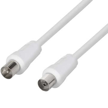 LogiLink Antenski kabel LogiLink TV 2,5 m, IEC moški-ženski, bel, dvojno zaščiten