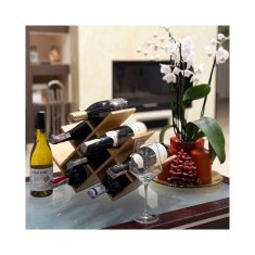 BRUNBESTE Bambusovo stojalo za vino za 8 steklenic 3804